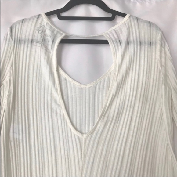 New Free People Astoria Split Ribbed Tee Size XS S - Picture 6 of 6